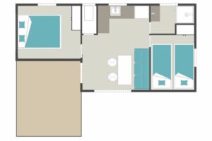 Mobil-home premium avec vue sur la mer en Finistère