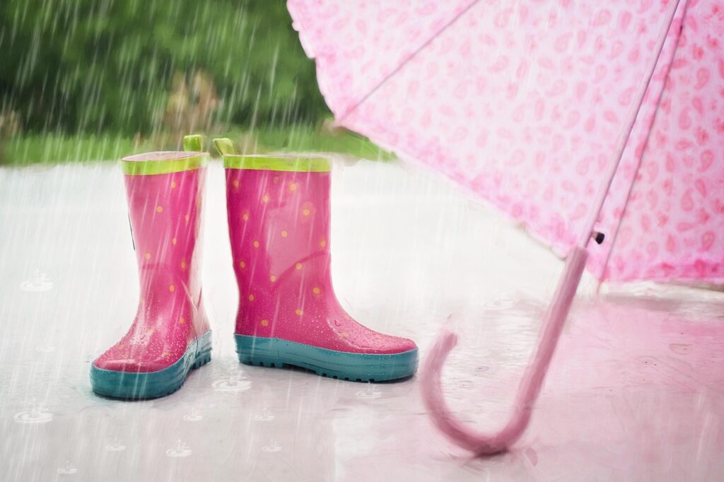 rain, boots, umbrella, wet, rubber boots, parasol, rainy weather, rainy, rainfall, nature, raining, outdoors, weather, rainy season
